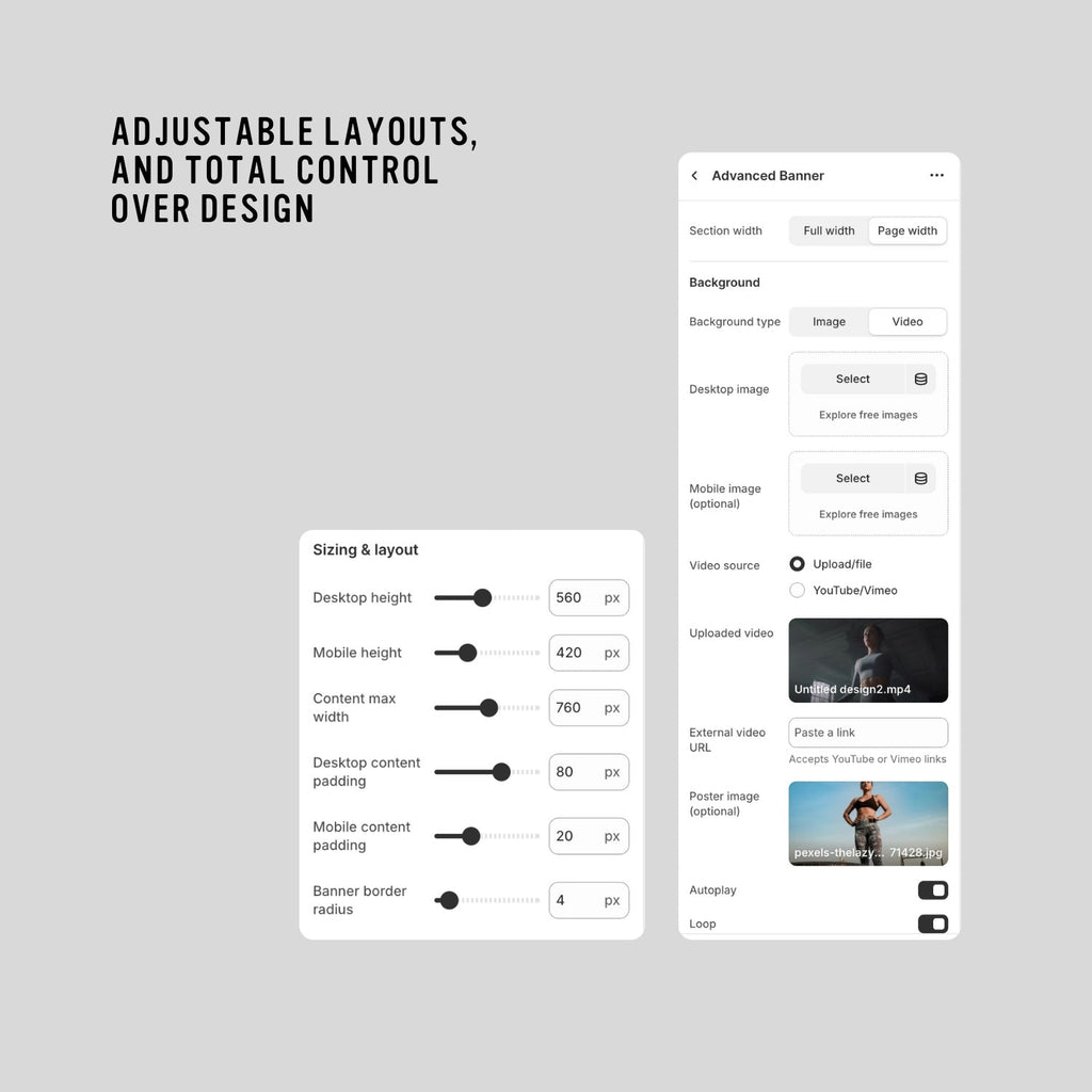 Advanced Banner – Video or Image Background