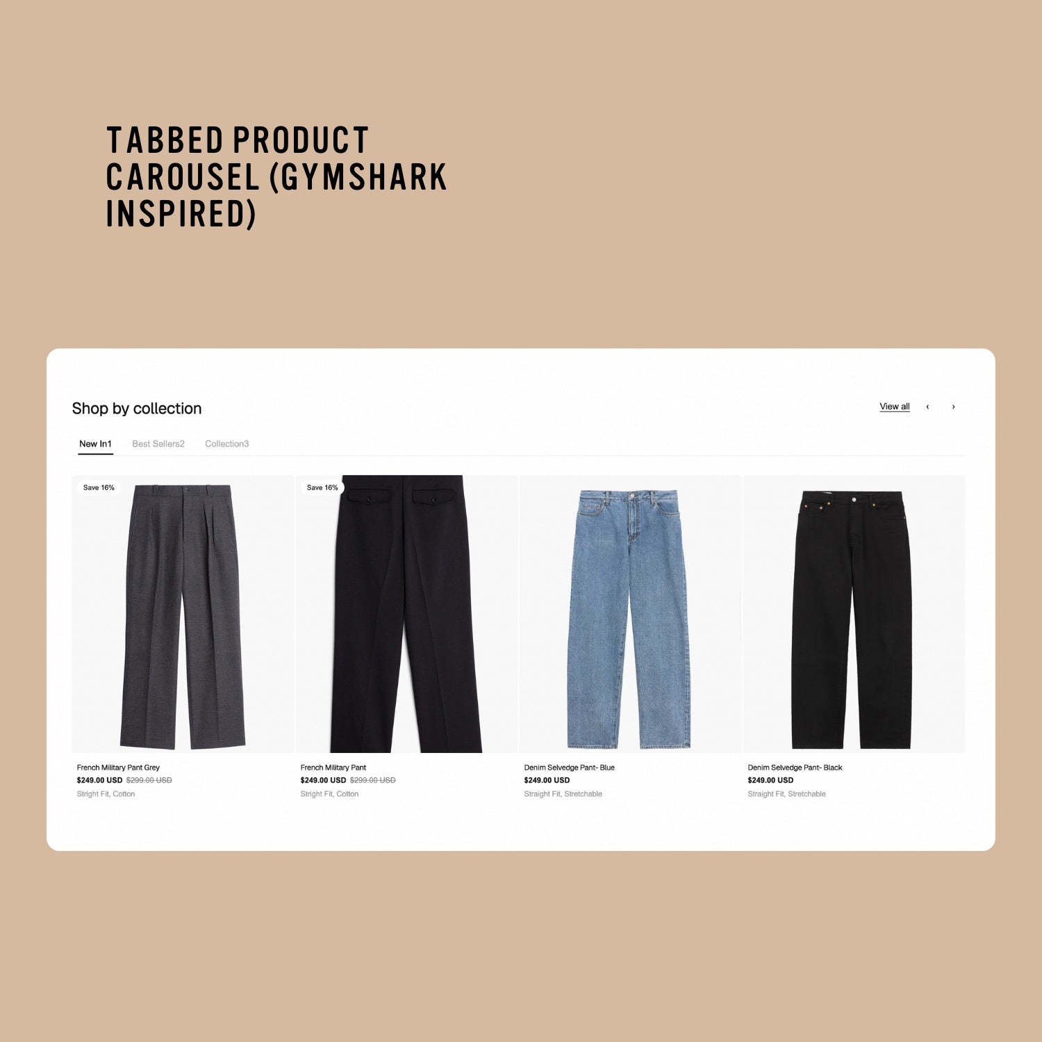 Tabbed Product Carousel