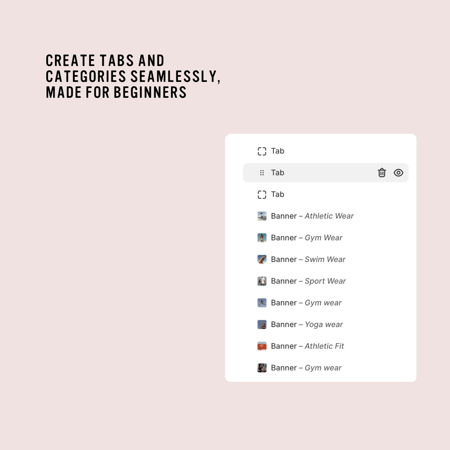 Tabbed Collections (Inspired by Gymshark)