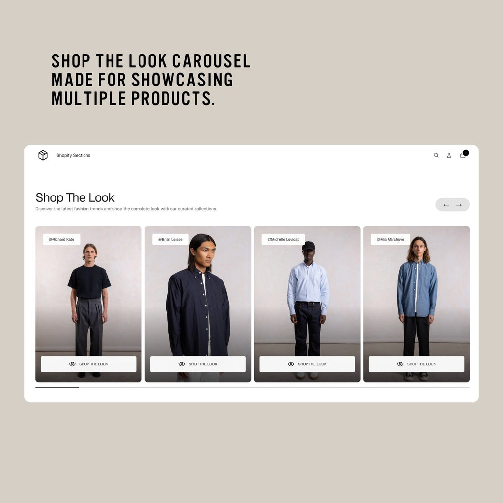 Shop the Look Carousel for Shopify 2.0