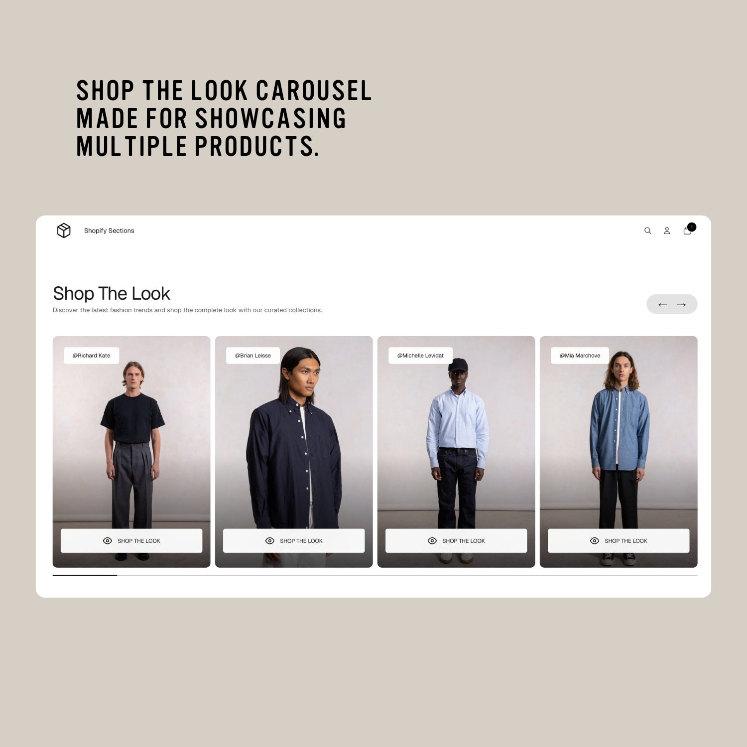 Shop the Look Carousel for Shopify 2.0