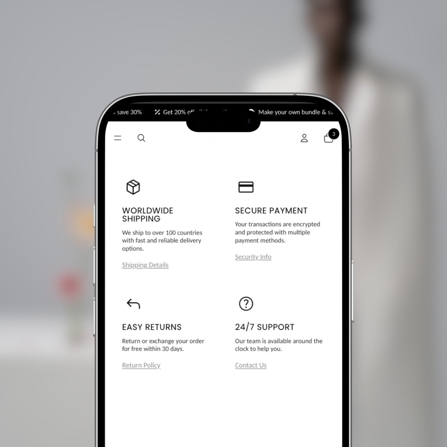 Features List – Icon, Heading & Text Section