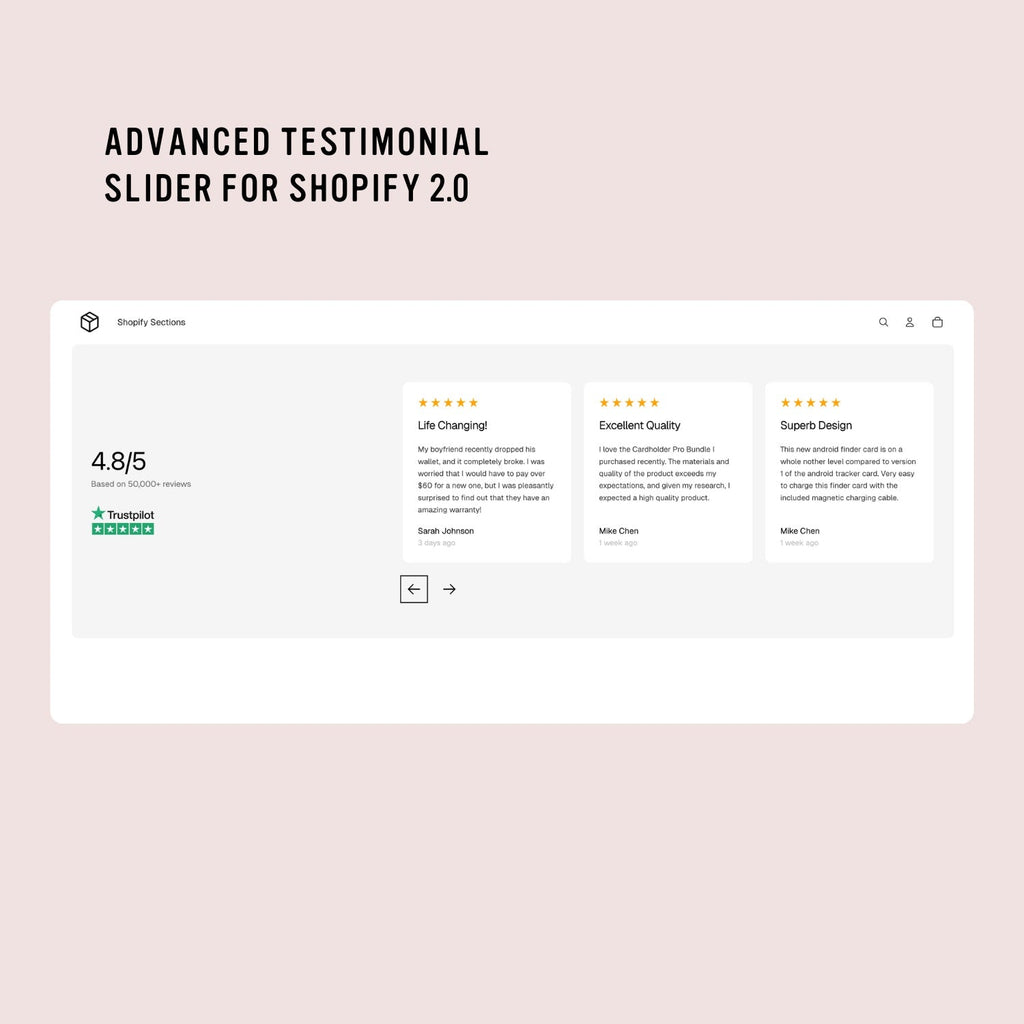 Advanced Testimonial Slider for Shopify 2.0