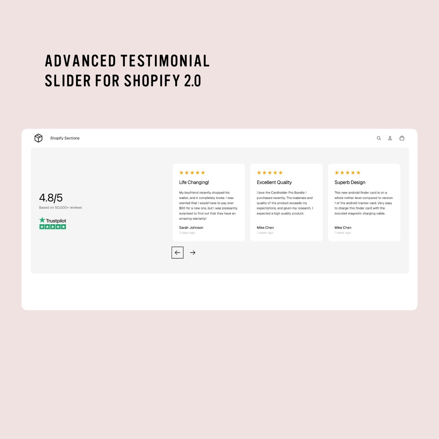 Advanced Testimonial Slider for Shopify 2.0