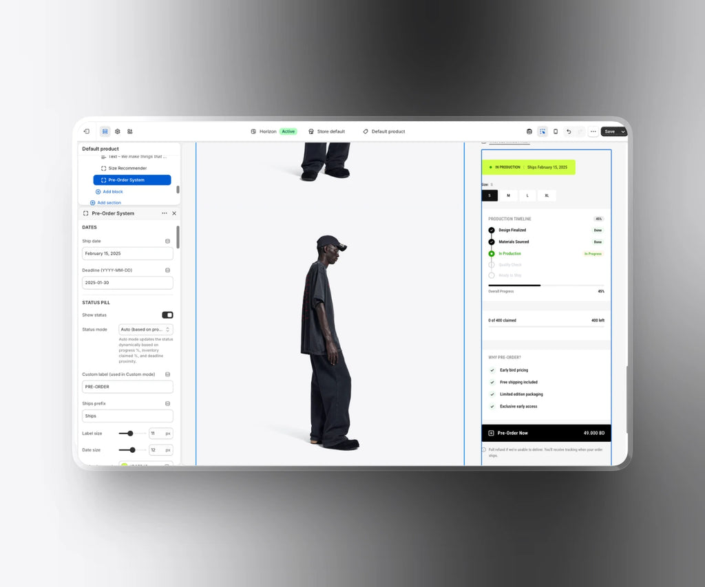 Premium Pre-Order Block – Built for Drops, Limited Editions & High-Intent Launches