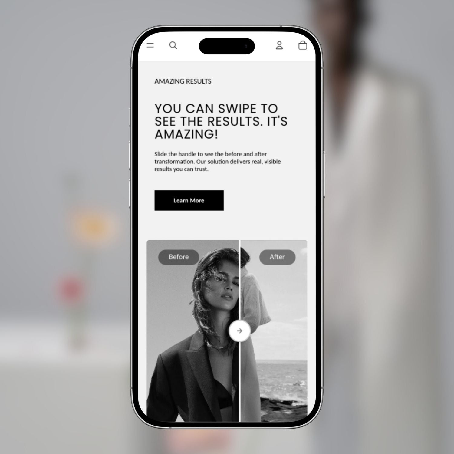Before & After Image Slider Section for Shopify 2.0