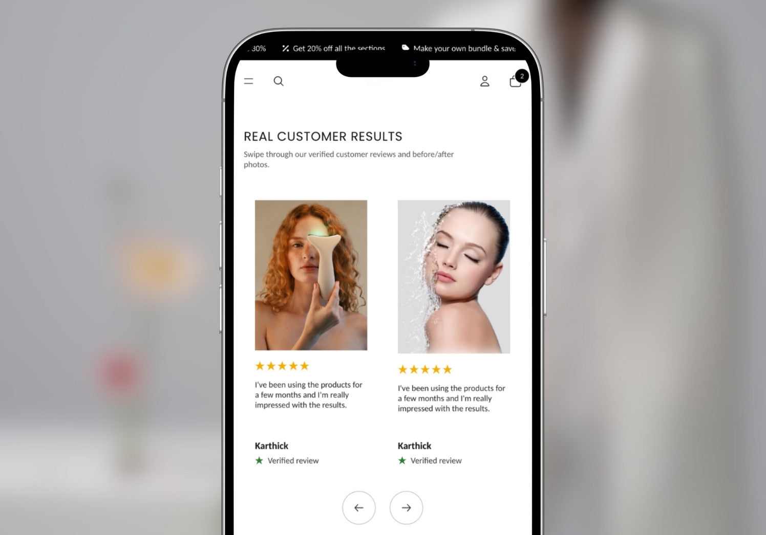 Customer Review Carousel with Images for Shopify 2.0