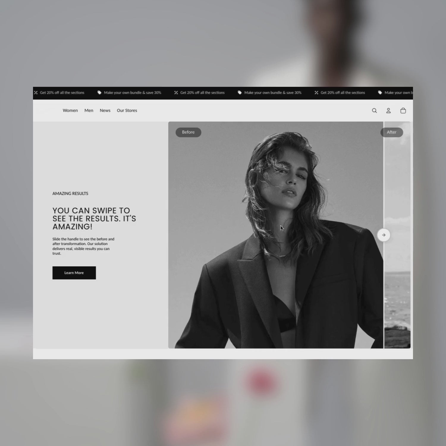 Before & After Image Slider Section for Shopify 2.0