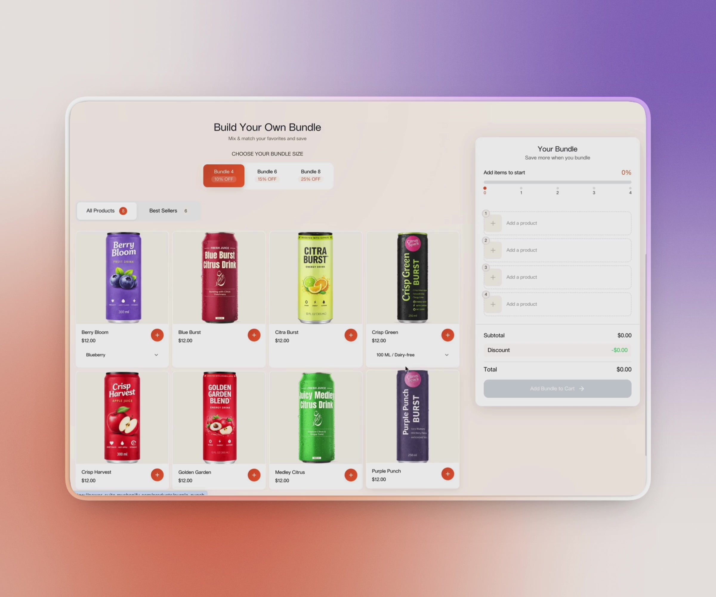 Premium Build Your Own Bundle Shopify Section — BYOB Bundle Builder