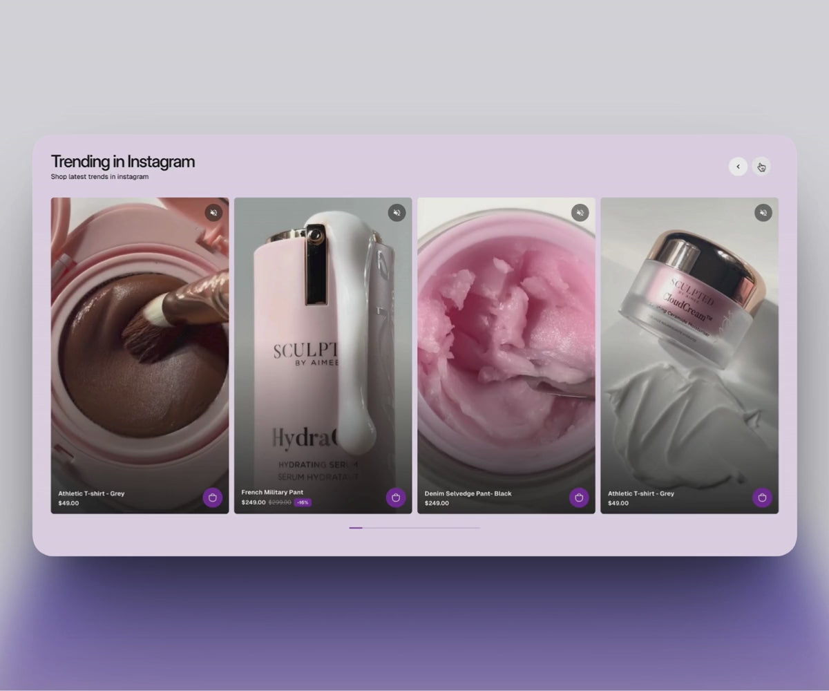 Shoppable Video Section