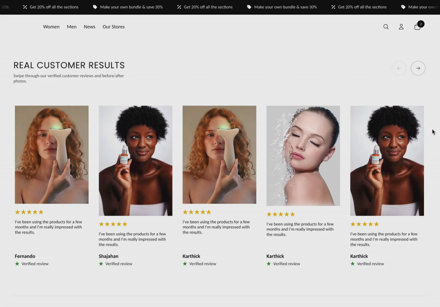 Customer Review Carousel with Images for Shopify 2.0